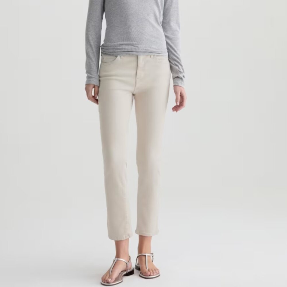 AG Cream Mari Straight leg crop jeans size 27